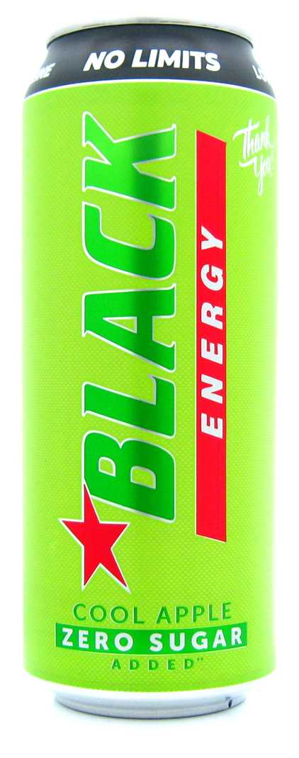Black King of the night Zero sugar added No limits Cool apple