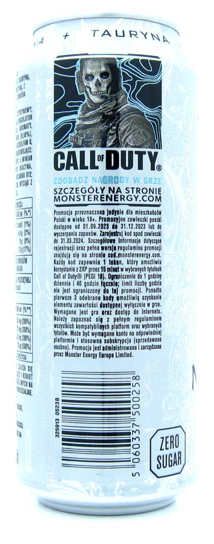 Monster Call of duty Ultra Zero sugar